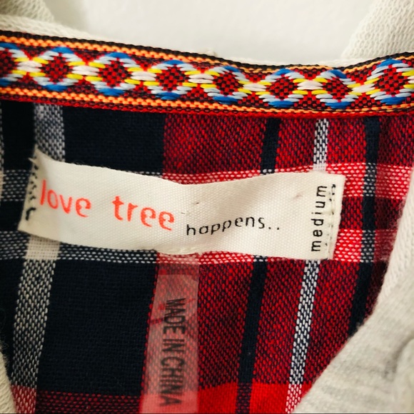 Girls Flannel Hooded Sweatshirt Red Medium - Picture 6 of 6